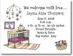 Pen At Hand Stick Figures Birth Announcements - Room - Girl